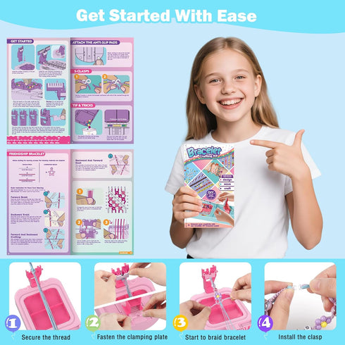 8-12,Friendship 6 7 8 9 10 11 12 IFLOVE Arts and Crafts for Kids Ages Bracelet Making Kit for Girl,DIY Arts and Crafts