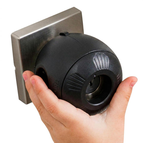 Child Safety Door Knob Cover (4 Pack) Hard-to-Remove Dual-Lock Door Handle Covers