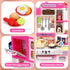 Playset, Set Set CUTE STONE Kids Kitchen Play Kitchen with Sound & Light, Cooking Stove with Steam, Toy Sink,Play Food
