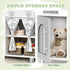 Set, Playset Arlopu Play Kitchen Kids Interactive Pretend Kitchen with Curtained Cabinet, Knobs, Faucet & Sink, Washing
