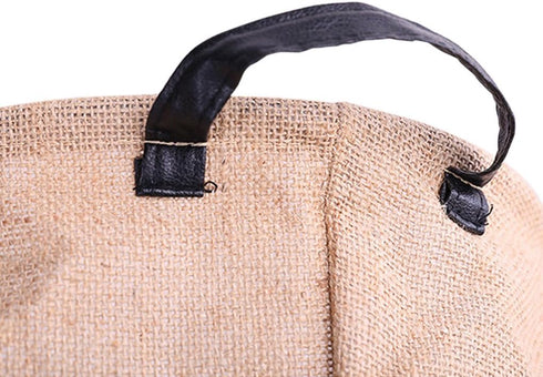 Pop-up Waterproof Cotton Linen Laundry Hampers, Foldable Round Storage Bucket, "SOCKS" Print