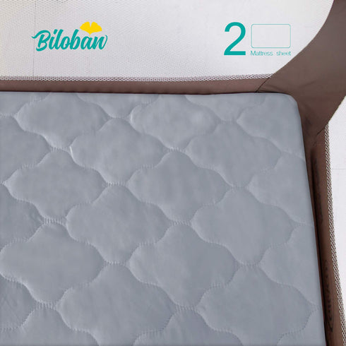 2 Pack Pack Pack 39" 27" Biloban and Play Mattress Protector Sheets Fitted Waterproof Playard Mattress Pad, Compatible