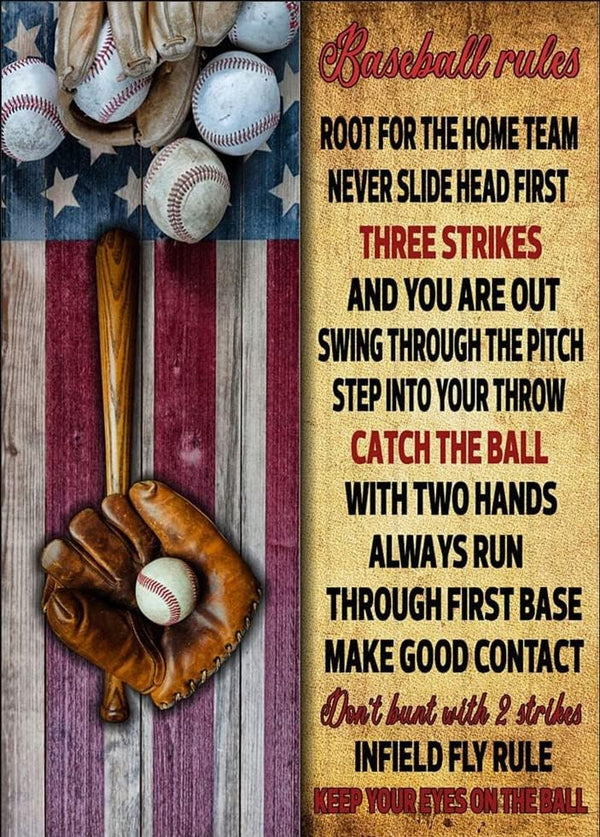 300 Pieces Wooden Jigsaw Puzzle - Baseball Rules for Kids and Adults, Educational Fun Family Game