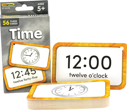 Teacher Created Resources Time Flash Cards (EP62046) 3-1/8" x 5-1/8" for Learning and Education