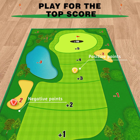 TOY Life Chipping Golf Game Mat, Indoor Outdoor Games for Kids & Family, Backyard Golf Set