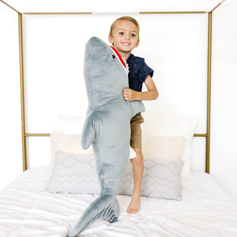Melissa & Doug Giant Shark, Lifelike Stuffed Animal, over 3 feet long