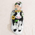 Set Ornate Cow in Sunflowers Newborn Swaddle Blanket with Beanie Soft Baby Sleep Sack Stretch Adjustable Swaddle Wraps