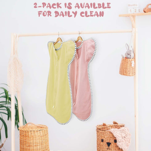 Roksuma 6-9 2-Way 2-Pack 100% 0.8Tog 20-27lbs) Baby Sleep Swaddles Arms up Swaddle Months, Baby Transitional Swaddle