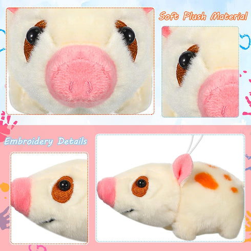 12 Pack Cute 4 Inch Plush Animal Toys, Mini Stuffed Doll Keychain Tote Bag Pendant for Birthday Party DIY Home Decor