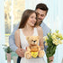 BenBen Valentines Day Teddy Bear, 12 Inch Funny Stuffed Animal Plush Toy with Honey Pot for Her
