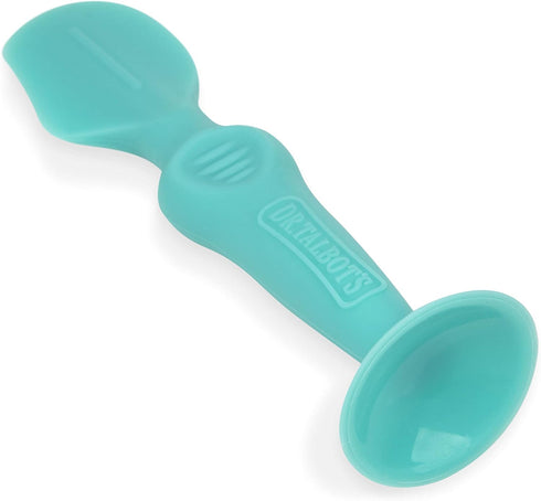 Nuby Diaper Cream Soft Silicone Brush with Suction Base & Travel Case, Mini Size (Aqua)