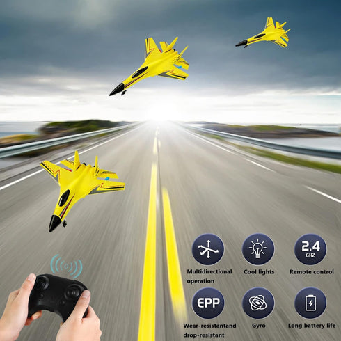 Generic 14+Ages Lights/3 Batteries,360 RC Airplane, Glider Aircraft,for Teens and Adults,Durable Lightweight Foam RC