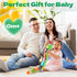 HEMRLY 0-6 Tummy 0-3-6-12 Baby Sensory Toy Months, Musical Stuffed Caterpillar Plush with Teether, Crinkle, Rattle
