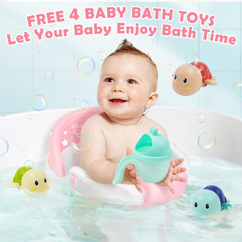 6 Baby Bath Seat for Babies Months & up,Baby Bath Seat,Non-Slip Toddler Bath Seat, Sit Up Bath Seat for Baby,Safe