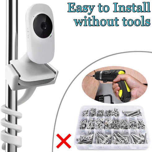 Universal Baby Monitor Mount Holder for Vtech VM3252 VM819, Hello Baby HB30 HB35, Camera Shelf for Crib Cot