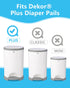 4640 (8 Pack) HIDALIFE Refills Compatible with Dekor Plus Diaper Pails, Disposable Diaper Trash Bags, Extra Thick