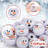 32 Sets (2.5 Inch) Zhanmai Pcs Winter Snowmen Stress Balls Bulk Small Snowball Face Toys Relief Squeeze for Winter