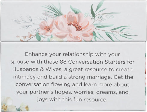 Christian Art Gifts 88 Great Conversation Starters for Husbands and Wives “ Romantic Card Game for Married Couples “ Christian Games, Communication & Marriage Help, Fun Anniversary or Wedding Gifts