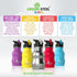 Kids Water Bottle with Straw & Handle, 12 oz Red, Eco Friendly Toddler Cups, Leak Proof Lid