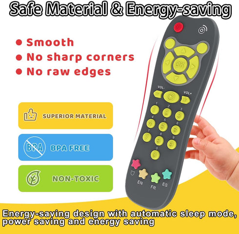 KALUYA 6 Baby Remote Toy, Toddlers TV Remote Control Toy Kids Realistic Play Remote Early Educational Baby Musical Toys
