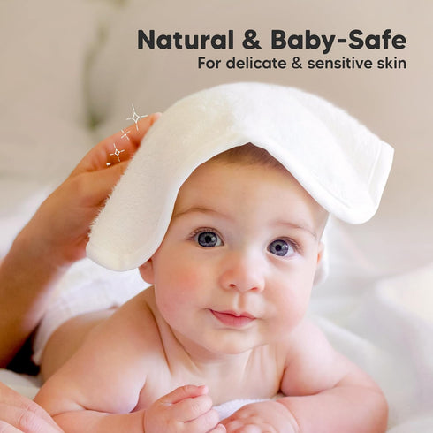 6-Pack 10x10 Baby Washcloths Soft Absorbent Viscose from Bamboo Washcloths for Face, Body, Baby Towels for Newborn