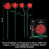 QIFUN Sets, 670Pcs Red Roses Flower Bouquet Building Artificial Flowers Building Blocks Compatible with Lego Flowers