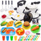 Kids Kitchen Toy Cookware with Play Food Toy Set,Kitchen Play Accessories with