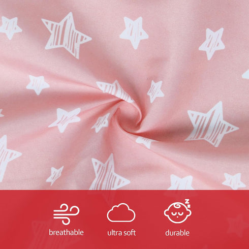 Pink Star Nursing Pillow Cover - Soft & Snug Fit for Boppy