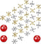 Legigo 3 Sets Retro Metal Jacks and Ball Game Toys Kit - Includes 3 Red Rubber Balls and 30 Gold and Silver Metal Jacks