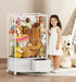 MIUGO Stuffed Animal Storage, Large Toy Organizers and Storage with Wheels, Kids Toy