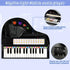 Love&Mini 31 Keys Kids Piano Keyboard Toys with Microphone and Stool, Black, for Kids Age 3+