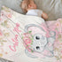 Personalized Baby Blanket for Boys Girls Elephant Custom Baby Blanket with Name for Newborn Toddler Kids Unique Gifts