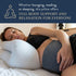 100% 35" 65" Digital Decor U-Shaped Body Pillow, Made in USA Full Body Maternity & Side Sleeper Pillow with Cotton
