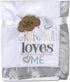 30x40 Fleece Baby Nursery Blanket with Satin Trim for Boys, Girls, and Unknown Gender Baby (Grandma's Love)
