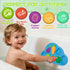 1-3 1 2 Silicone Bath Toys for Toddlers - Sensory Baby Bath Toys with Suction Cup - Puzzles Toy Soft Textured
