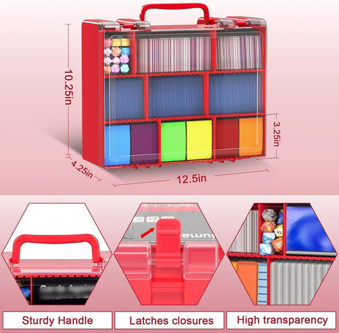 2400+ 3"X4" FULLCASE Trading Card Storage, Sports Cards Game Deck Box Holder Organizer for Panini for PM TCG for C.A.H