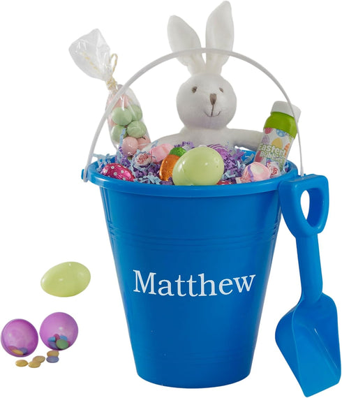 Personalization Universe Personalized Children's Blue Easter Sand Pail & Shovel Fun Easter