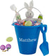 Personalization Universe Personalized Children's Blue Easter Sand Pail & Shovel Fun Easter
