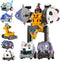 VUSUMOK Transformer Toys for Ages 5-7 Pull Back Toy Cars,5in1 Alloy Educational Kids