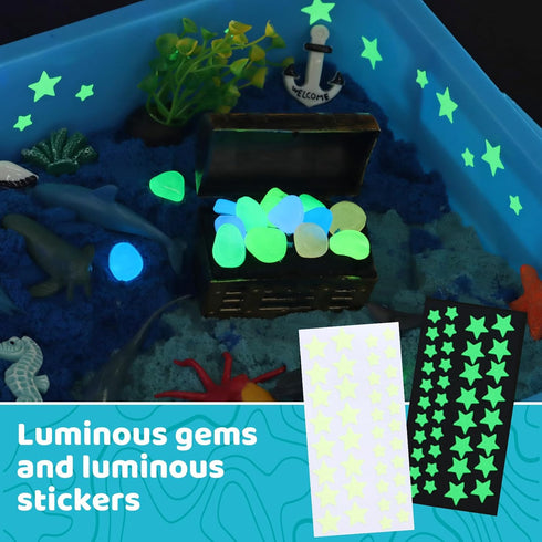 Kaelinda 3-5, 3-4, 3 4 5 6 7 8 Ocean Sensory Bin - Sea Animals Toys for Kids Sensory Bin Sand Gifts for Toddler Ocean