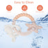 Silicone Teething Ring Toy, Baby Teether with Rattles, BPA Free Sensory Chew Toys for Babies 3-12 Months