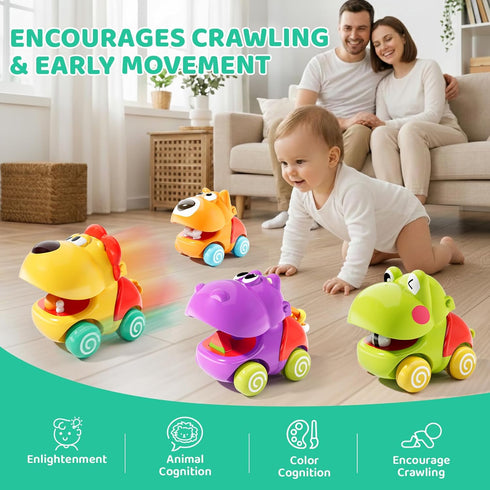 1 1 1-3|Vehicle Set 1-2|1st 6 9 12 18 ALASOU Push and Go Animal Car Toys for Year Old Boy Girl|Baby Toys Year Old Boy