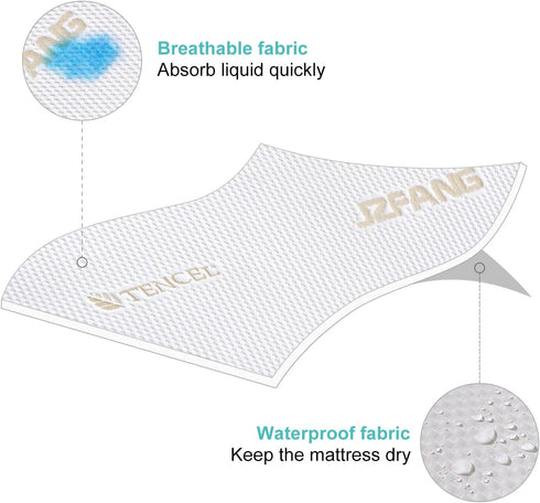 52" 28", Premium Crib Mattress Pad Cover Waterproof Protector Sheets x Soft, Comfortable and Breathable