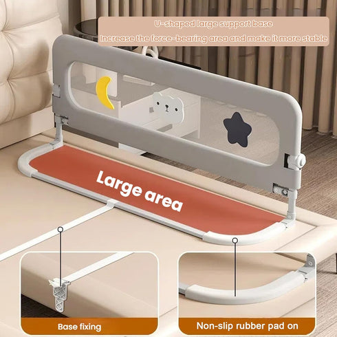 HIQNWTO 1 Side:48inch) Bed Rail for Toddlers, Foldable Baby Bed Rail Guard, Adjustable, Safety, Convenient, Guard Rails