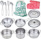 Play Pots and Pans Toys for Kids, Mini Stainless Steel Cooking Utensils Kitchen Playset for Toddlers, Ages 3 and up