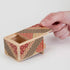 Bits and Pieces Detailed Mosaic Secret Puzzle Box, 7 Step Solution Wooden Money Box Brainteaser Game