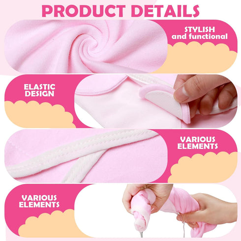VitalCozy 8 Pack Set 0-6 Preemie Swaddle Blanket Wrap with Hat for Months Cotton Newborn Swaddle Preemie Hats Wearable