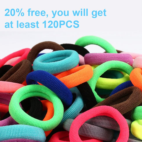 Baby Hair Ties, Cotton Toddler Hair Ties for Girls, Seamless Hair Bands, Elastic Ponytail Holders, Diameter 0.97 Inch