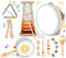 Wooden Toddler Musical Instruments Set, 9PCS Kids Montessori Toys, Baby Toys with