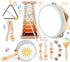Wooden Toddler Musical Instruments Set, 9PCS Kids Montessori Toys, Baby Toys with